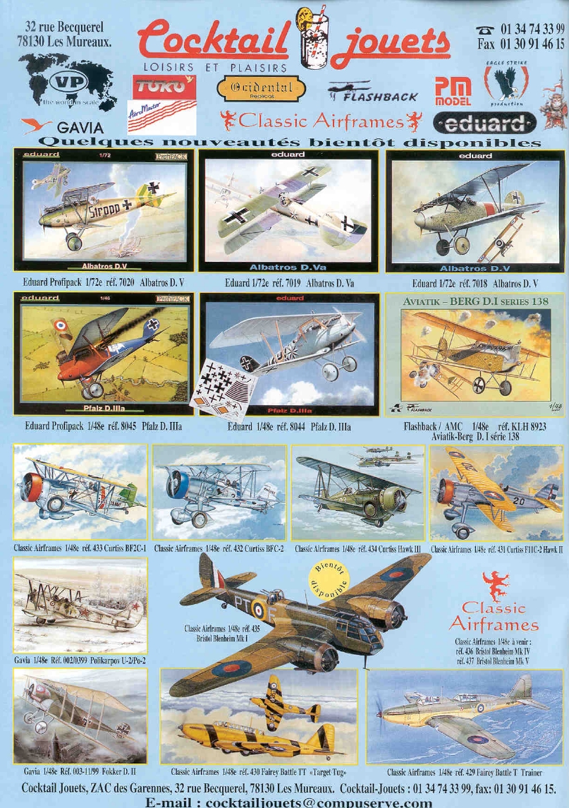 Replic 100 - B-17 G, Strutter 1,5, F-86 F Sabre, F-104 G Starfighter, Concorde, Swordfish